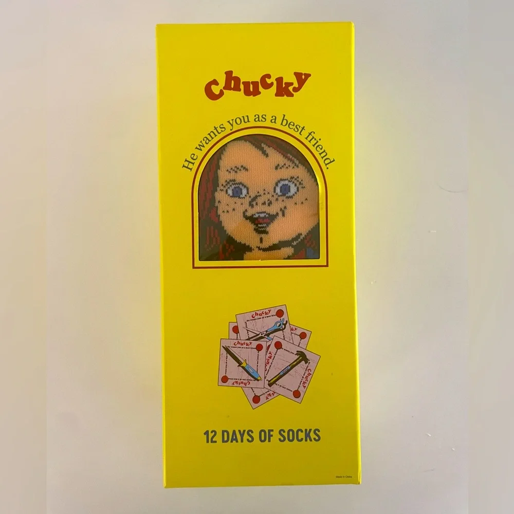 🆕 NWT- Chucky 12 Days of Socks Gift Set